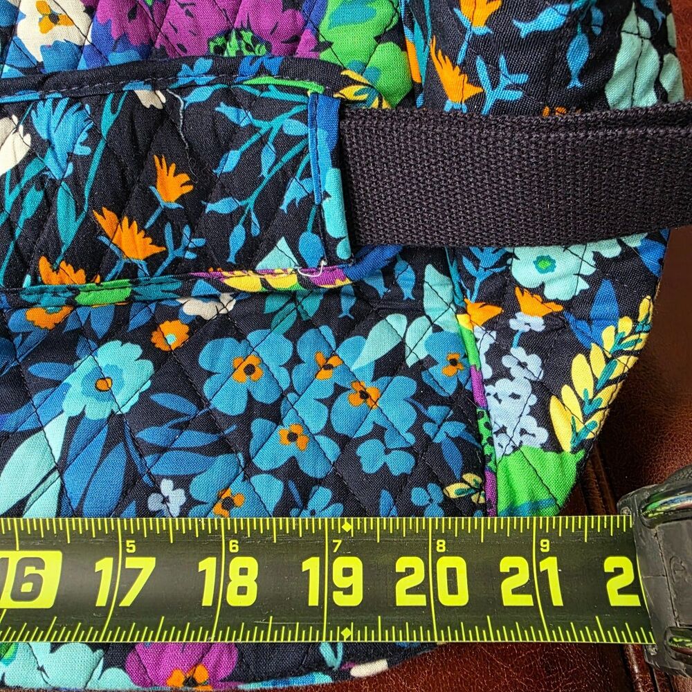 Vera Bradley Midnight Blue Floral Weekender Carry‑On Bag with Trolley Sleeve - Picture 16 of 16
